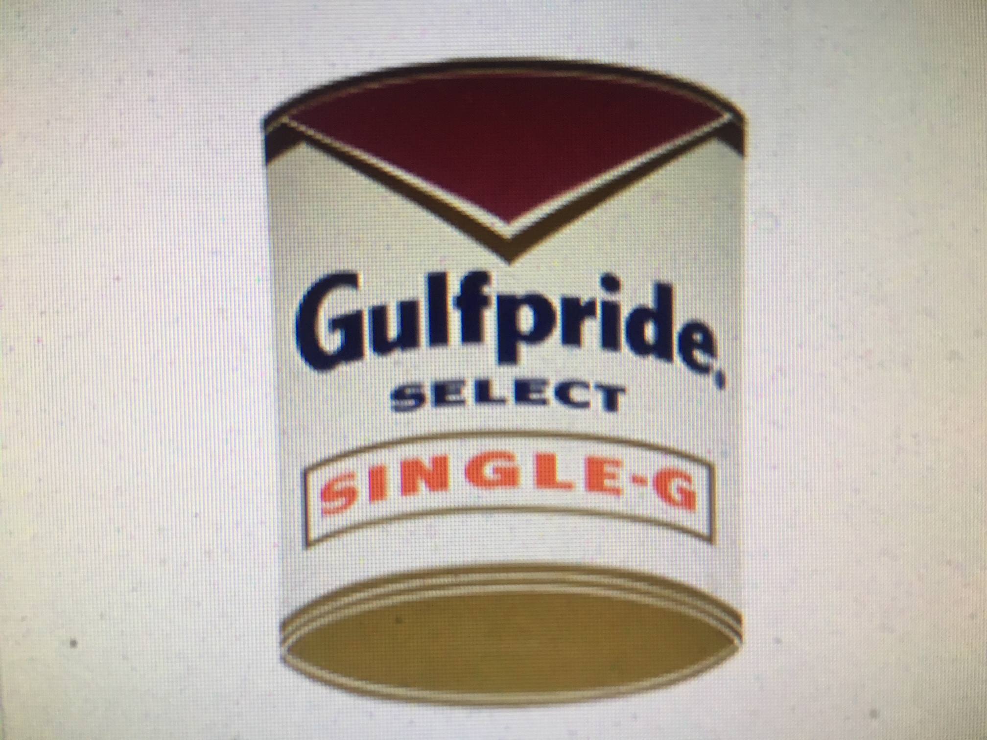 Gulfpride Select Flange Sign in Shape of Can