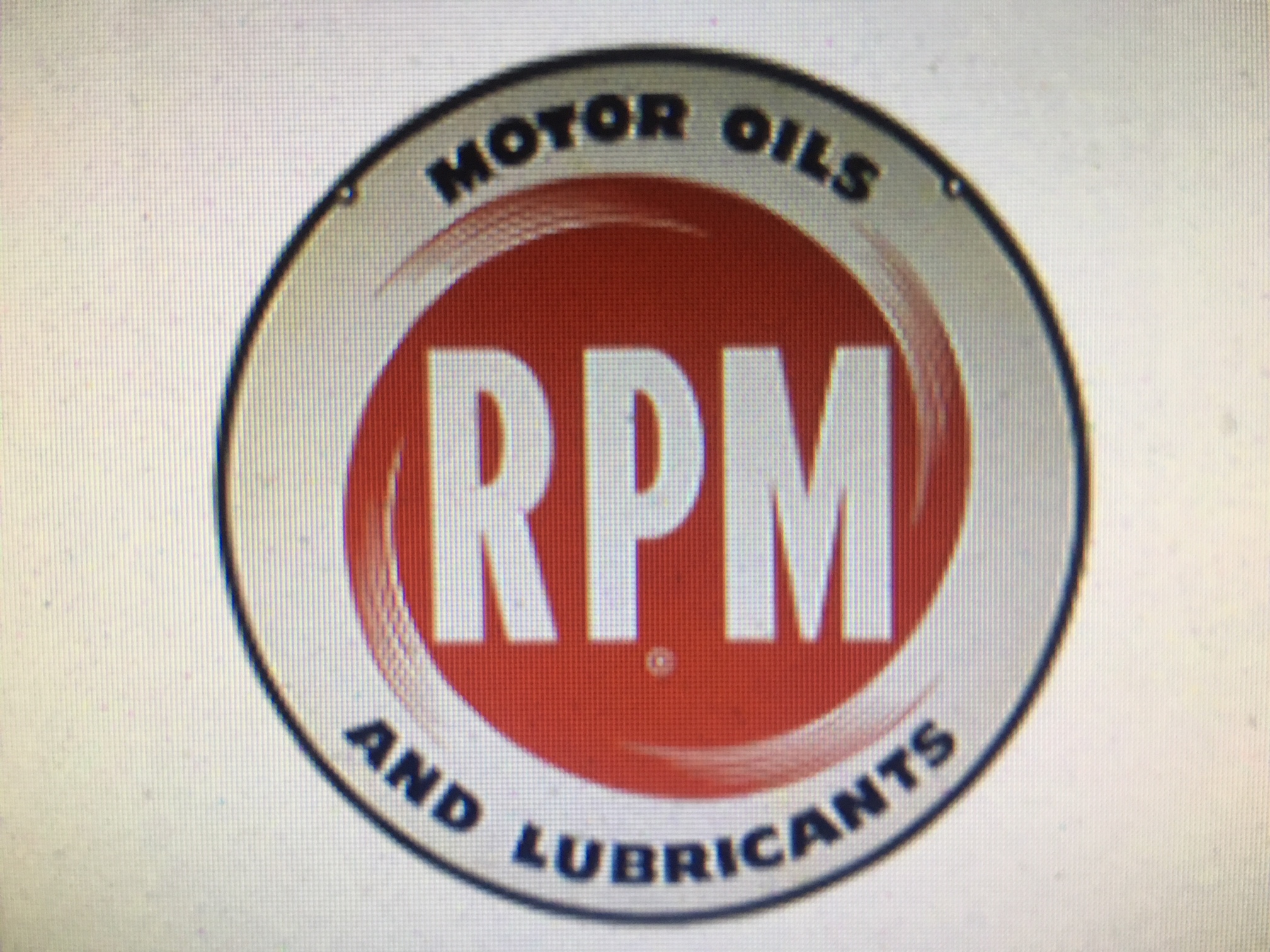 RPM Motor Oils Tin Sign Double Sided